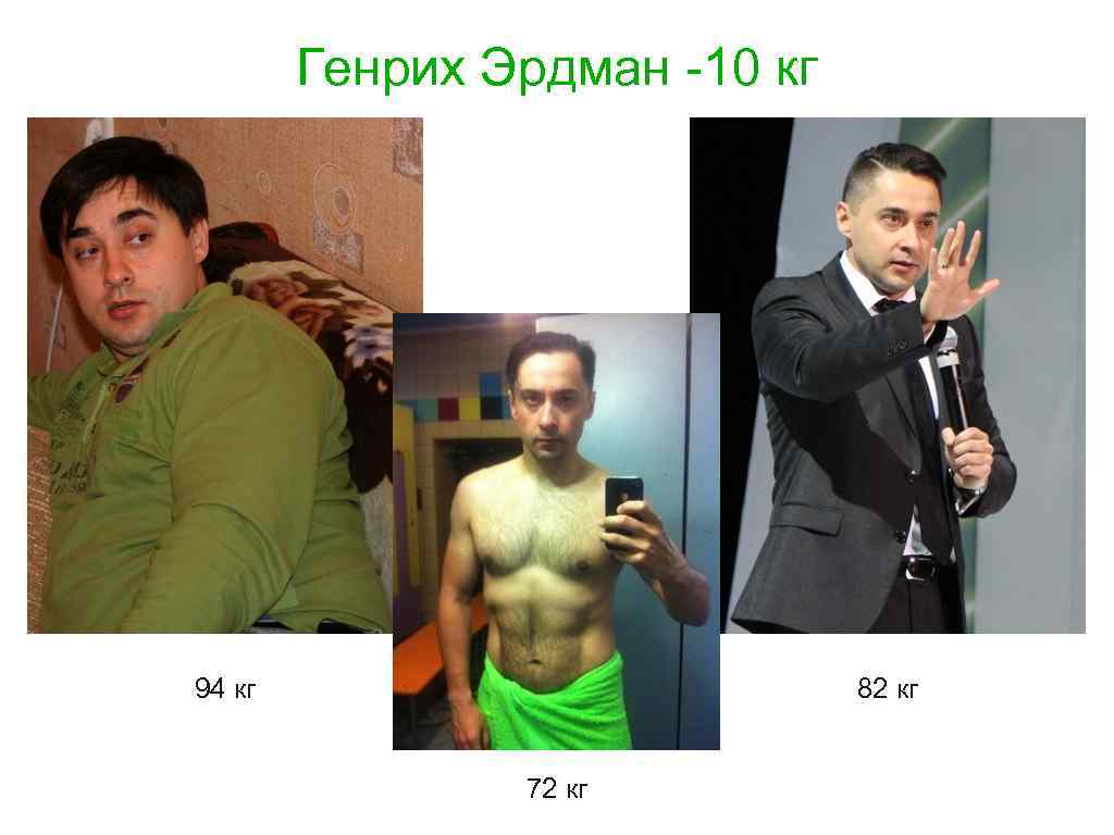 Генрих Эрдман -10 кг 94 кг 82 кг 72 кг 