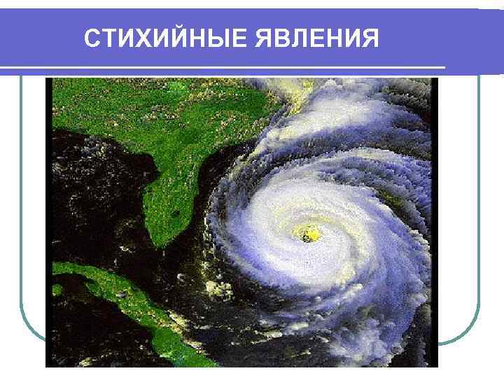 СТИХИЙНЫЕ ЯВЛЕНИЯ 