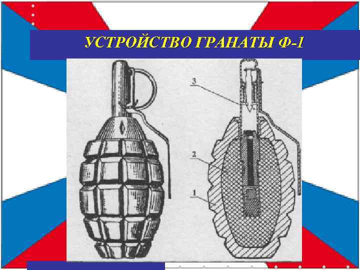 УСТРОЙСТВО ГРАНАТЫ Ф-1 