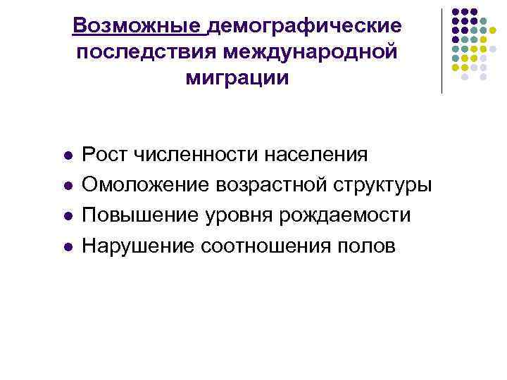 Последствия международной