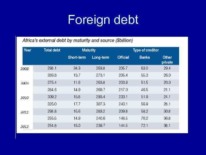Foreign debt 