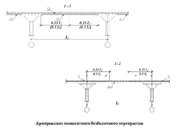 Армирование монолитного безбалочного перекрытия 