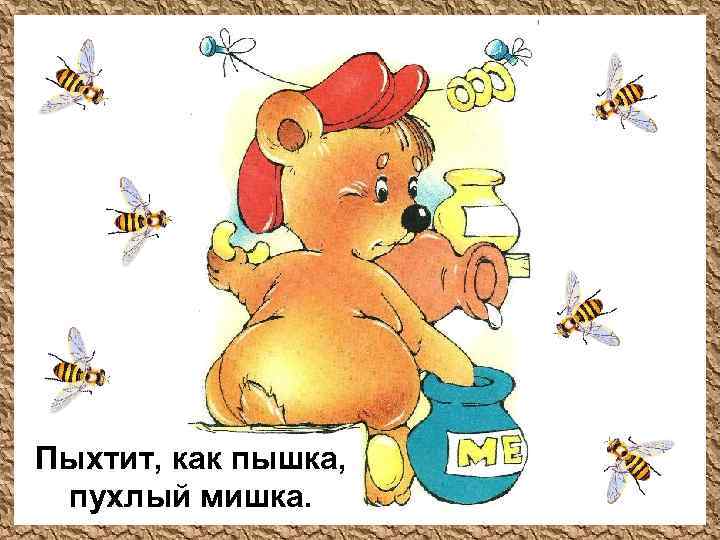 Пыхтит, как пышка, пухлый мишка. 