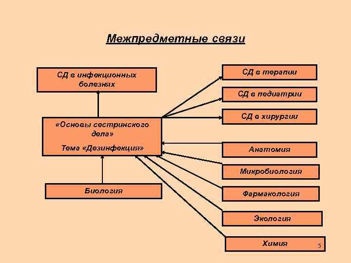 Межпредметные связи СД в инфекционных болезнях СД в терапии СД в педиатрии «Основы сестринского