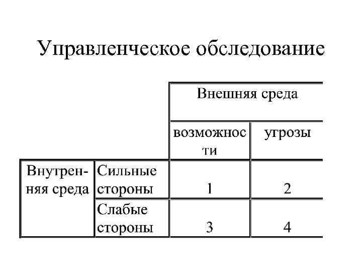 Управленческое обследование 