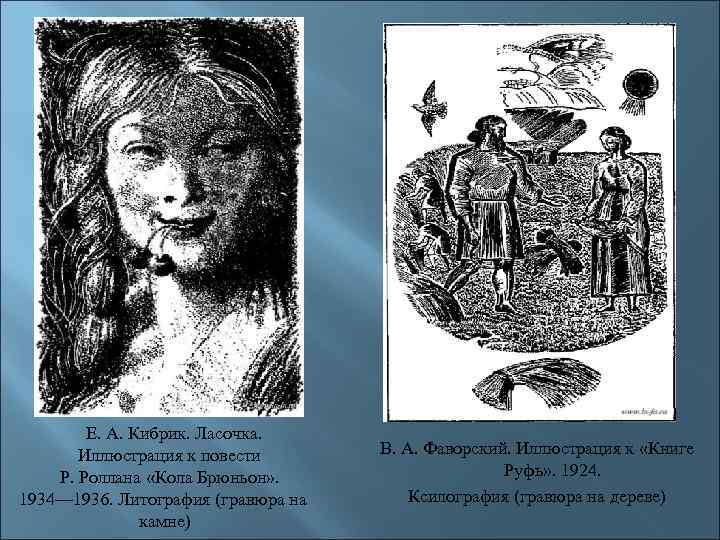 Е. А. Кибрик. Ласочка. Иллюстрация к повести Р. Роллана «Кола Брюньон» . 1934— 1936.