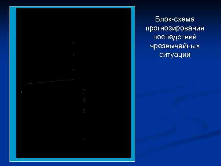 Блок-схема прогнозирования последствий чрезвычайных ситуаций 