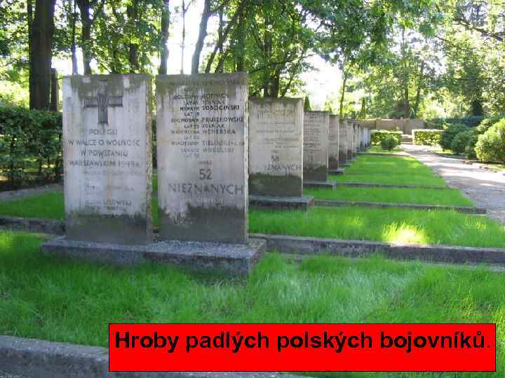 Hroby padlých polských bojovníků. 