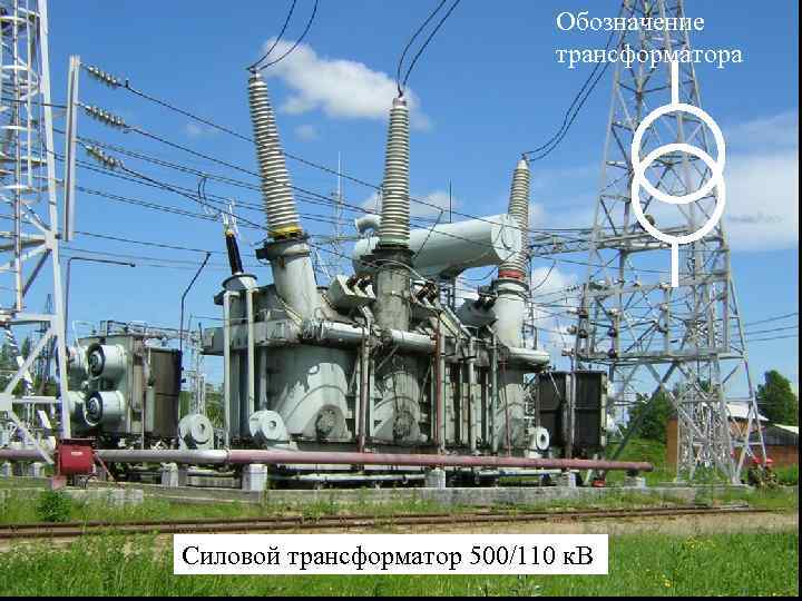 Обозначение трансформатора Силовой трансформатор 500/110 к. В 