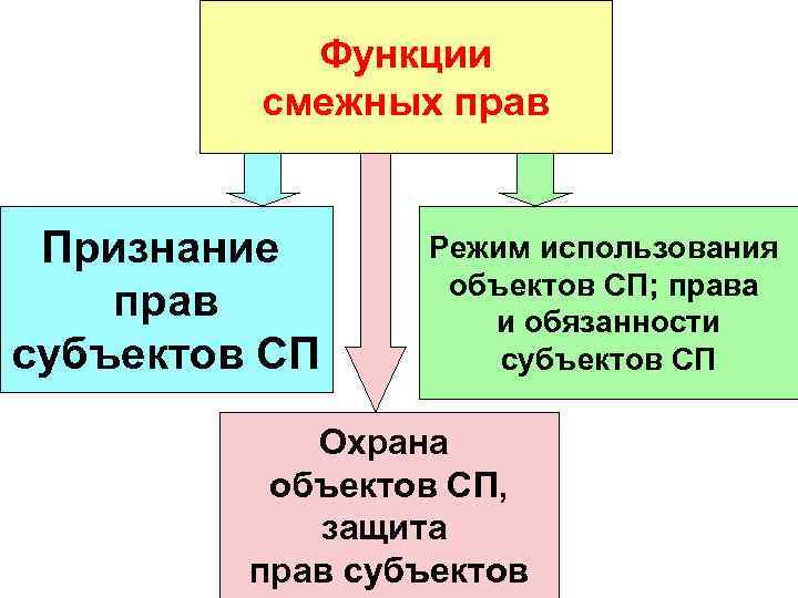 Смежные функции. Функции смежных прав.