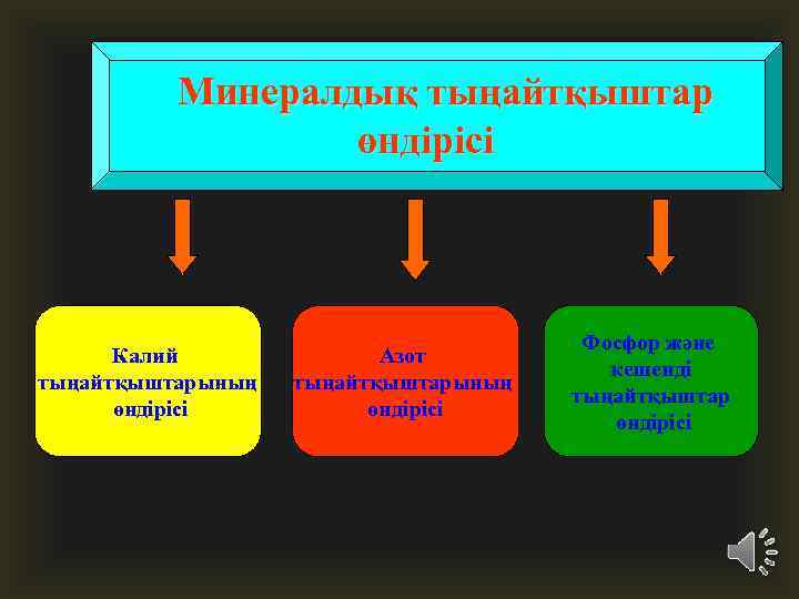 Минералдық тыңайтқыштар өндірісі Калий тыңайтқыштарының өндірісі Азот тыңайтқыштарының өндірісі Фосфор және кешенді тыңайтқыштар өндірісі