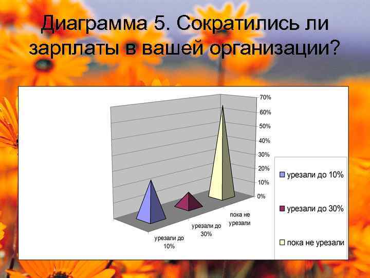 Диаграмма 5. Сократились ли зарплаты в вашей организации? 