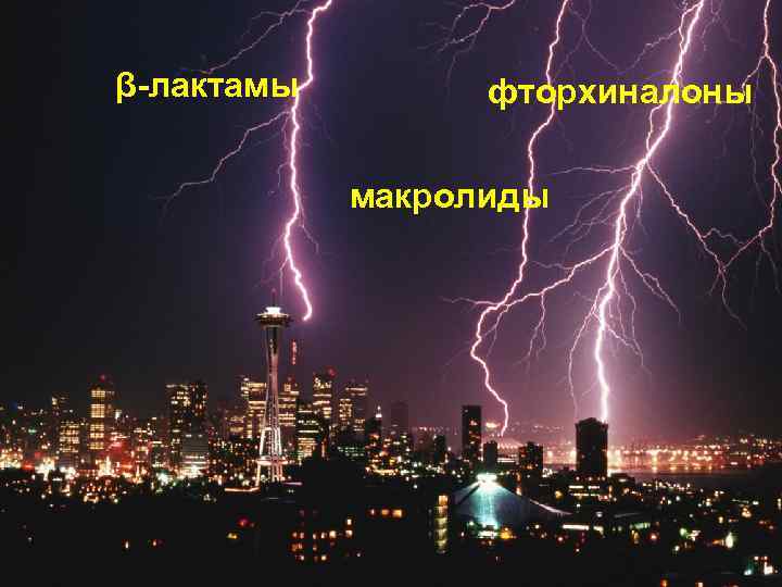 β-лактамы фторхиналоны макролиды 