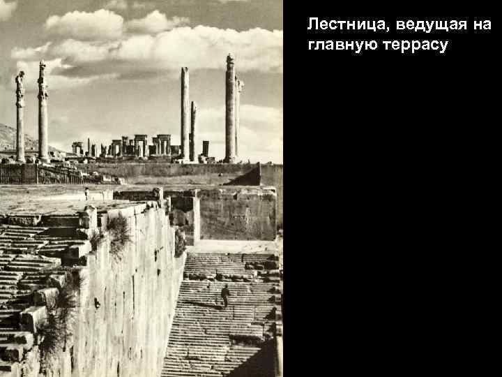 Лестница, ведущая на главную террасу 