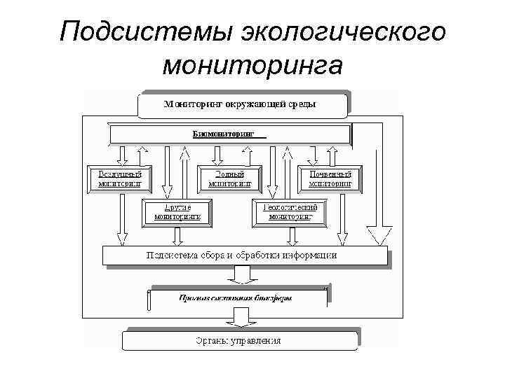 Схема экологического мониторинга