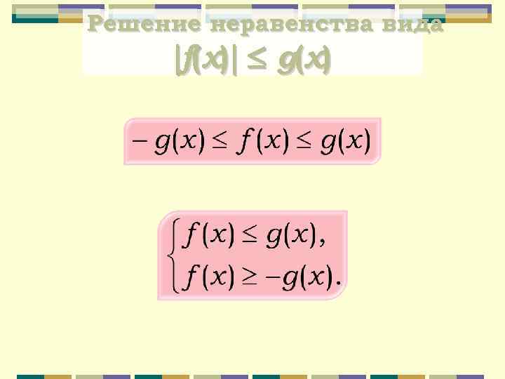 Решение неравенства вида f(x) g(x) 