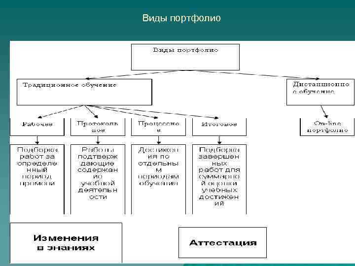 Виды портфолио 