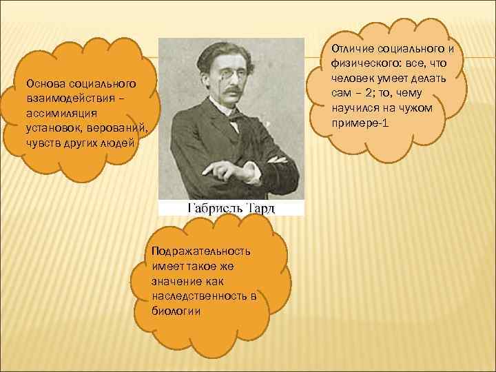 Отличие социального и физического: все, что человек умеет делать сам – 2; то, чему
