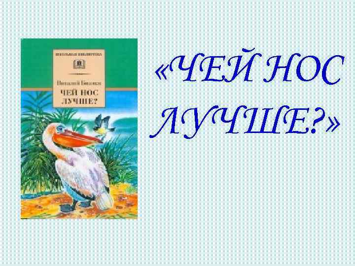 Чей нос лучше