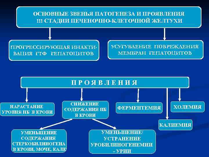 Патогенез механической желтухи схема