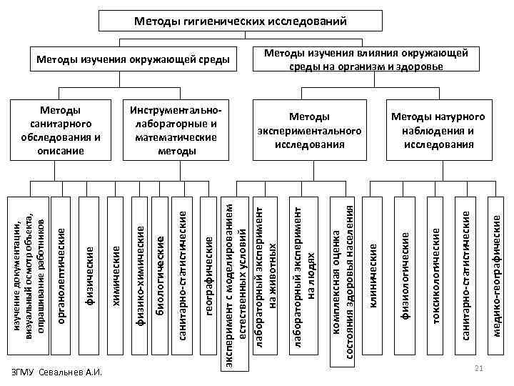 географические санитарно-статистические биологические физико-химические медико-географические санитарно-статистические токсикологические Методы экспериментального исследования физиологические клинические Инструментальнолабораторные и