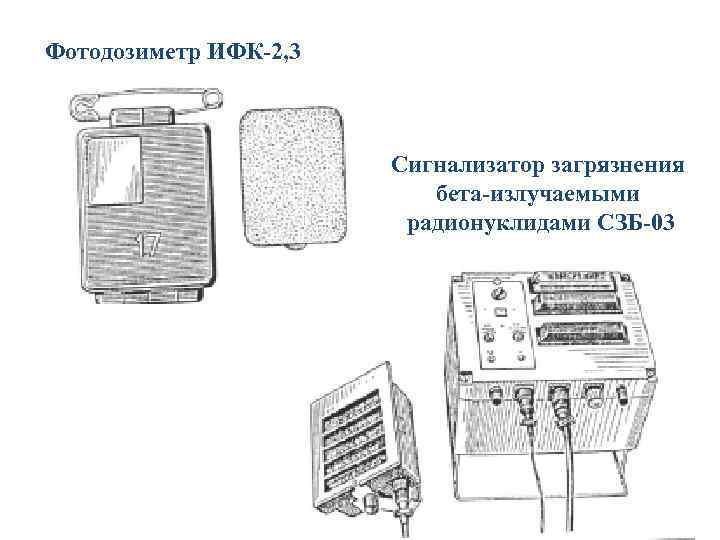 Фотодозиметр ИФК-2, 3 Сигнализатор загрязнения бета-излучаемыми радионуклидами СЗБ-03 