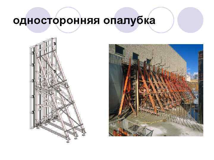 односторонняя опалубка 