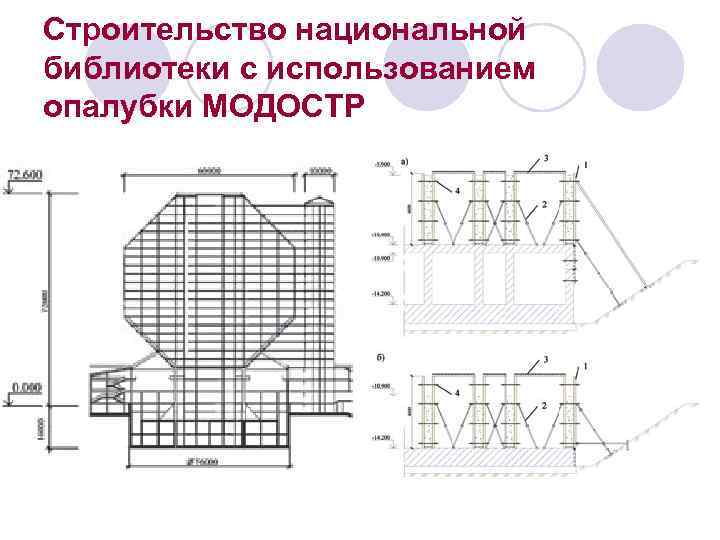 Строительство национальной библиотеки с использованием опалубки МОДОСТР 