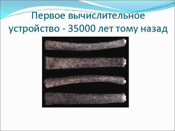 Первое вычислительное устройство - 35000 лет тому назад 