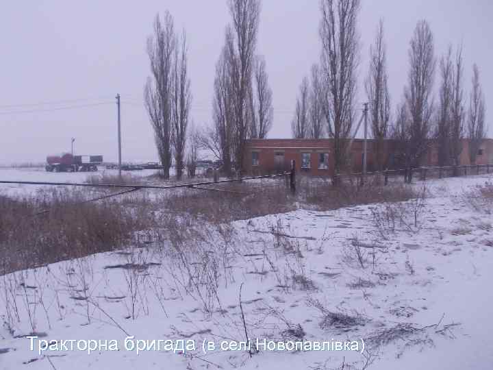Тракторна бригада (в селі Новопавлівка) 