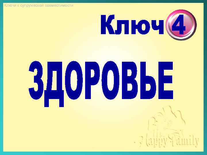 Ключи к супружеской совместимости 