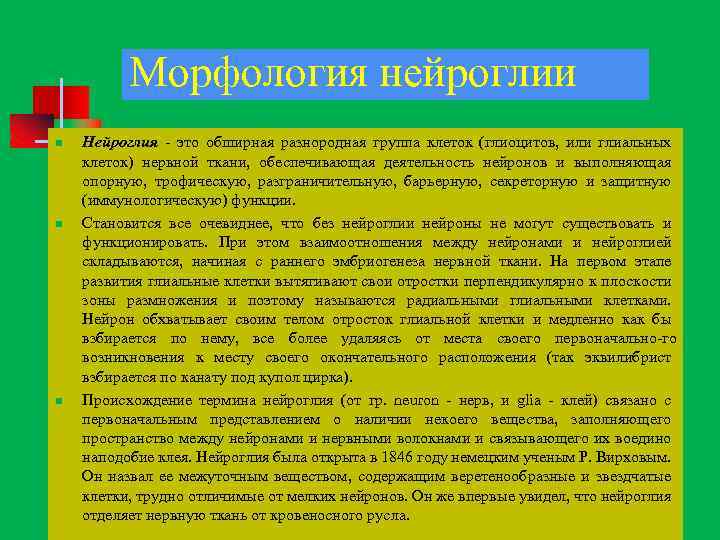Морфология нейроглии n n n Нейроглия это обширная разнородная группа клеток (глиоцитов, или глиальных