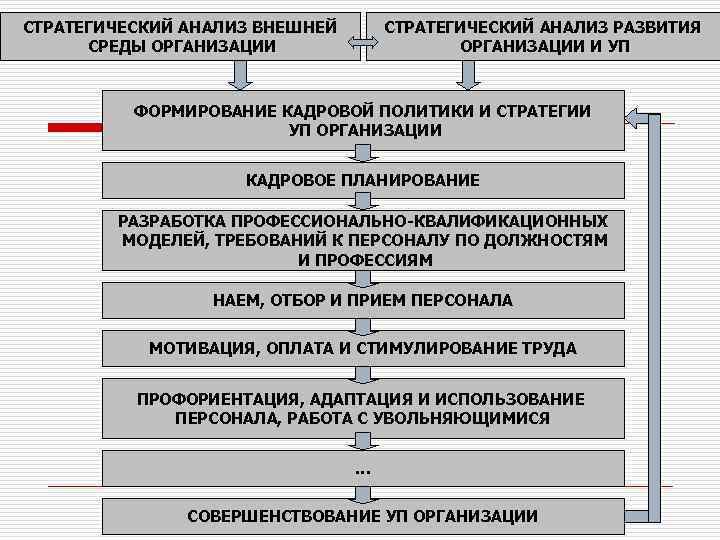 СТРАТЕГИЧЕСКИЙ АНАЛИЗ ВНЕШНЕЙ СРЕДЫ ОРГАНИЗАЦИИ СТРАТЕГИЧЕСКИЙ АНАЛИЗ РАЗВИТИЯ ОРГАНИЗАЦИИ И УП ФОРМИРОВАНИЕ КАДРОВОЙ ПОЛИТИКИ