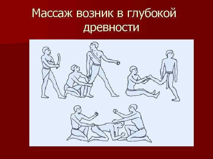Массаж возник в глубокой древности 