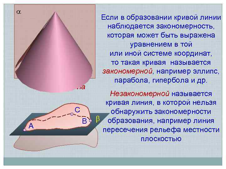  гипербола С А В Если в образовании кривой линии наблюдается закономерность, которая может