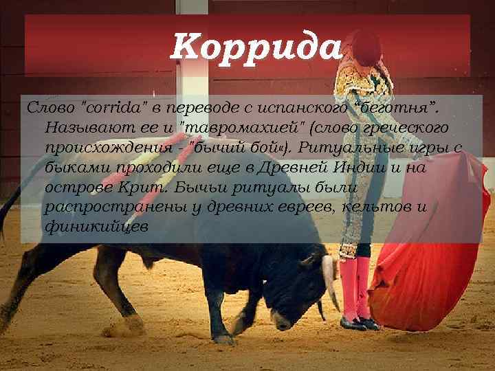 Коррида Слово 