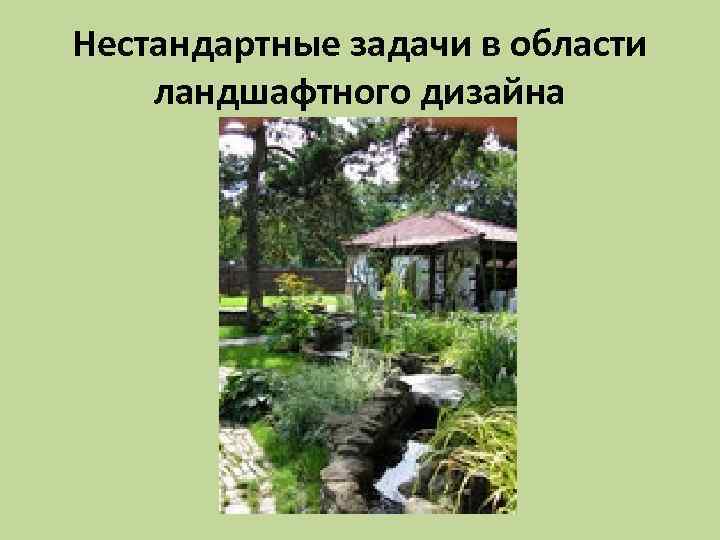 Нестандартные задачи в области ландшафтного дизайна 