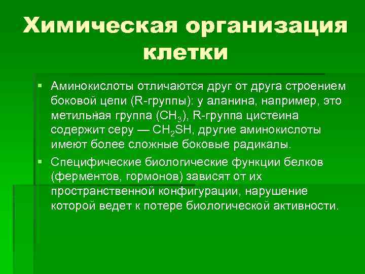 Химическая организация клетки