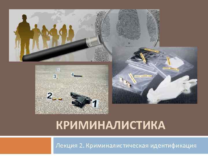 КРИМИНАЛИСТИКА Лекция 2. Криминалистическая идентификация 