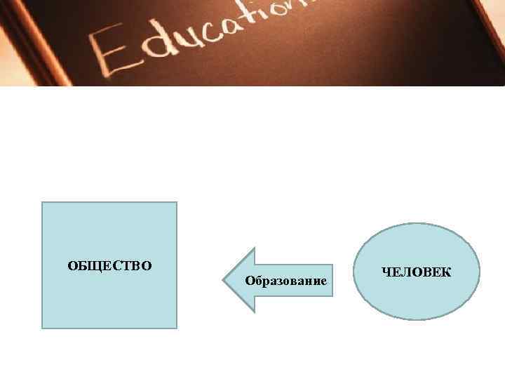 ОБЩЕСТВО Образование ЧЕЛОВЕК 