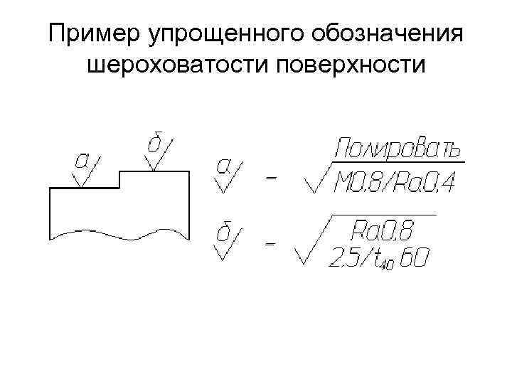 Шероховатость пластика на чертеже