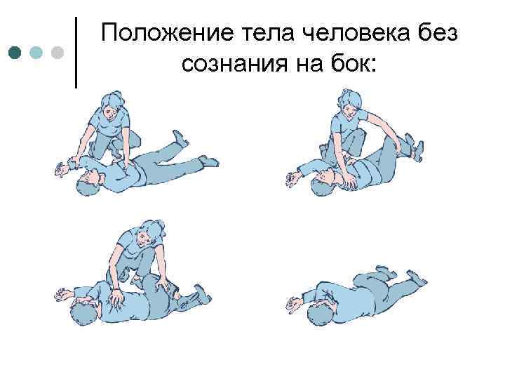 Положение тела человека без сознания на бок: 