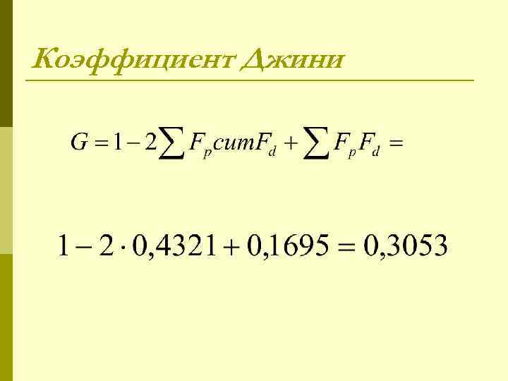 Коэффициент Джини 