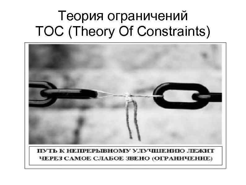 Теория ограничений TOC (Theory Of Constraints) 