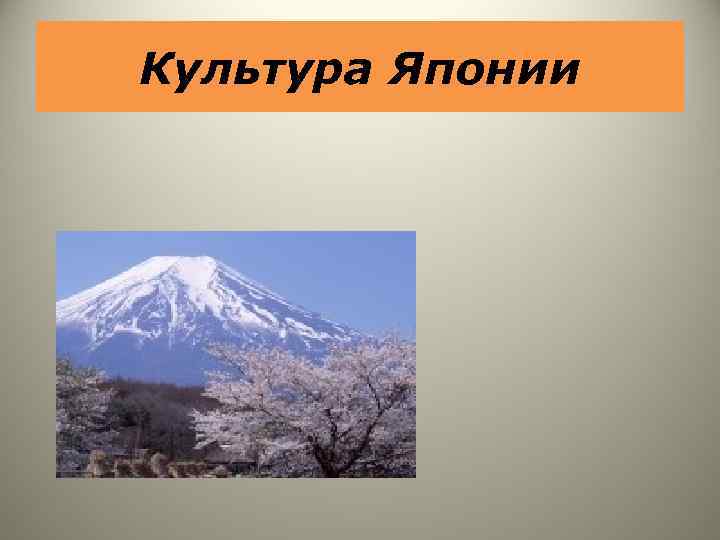 Культура Японии 