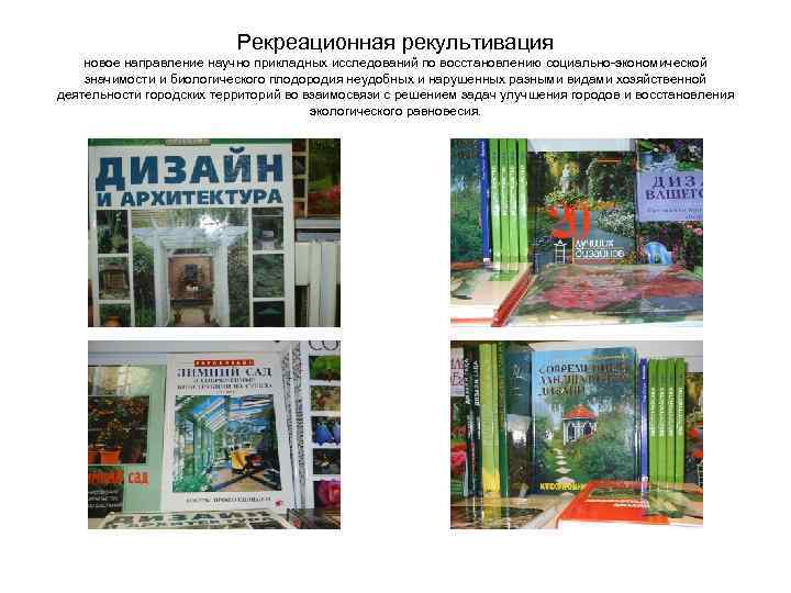 Рекреационная рекультивация новое направление научно прикладных исследований по восстановлению социально-экономической значимости и биологического плодородия