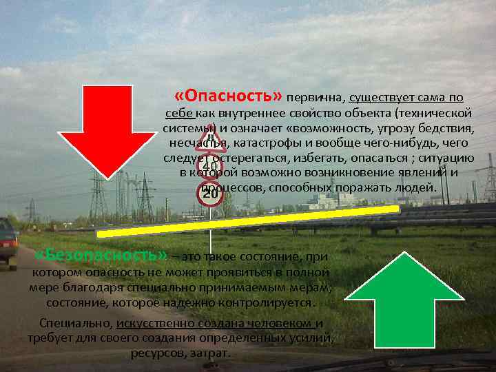  «Опасность» первична, существует сама по себе как внутреннее свойство объекта (технической системы) и