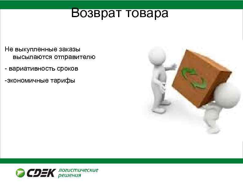 Возврат товара Производительность курьеров 2013 год. Не выкупленные заказы высылаются отправителю - вариативность сроков