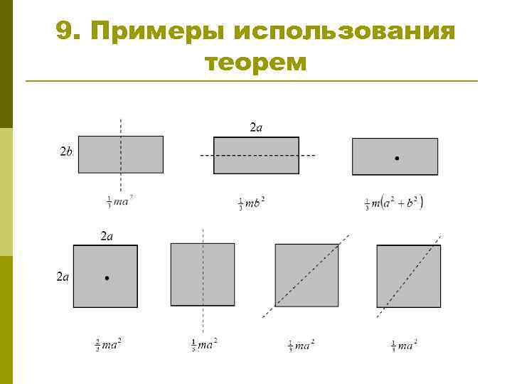 9. Примеры использования теорем 