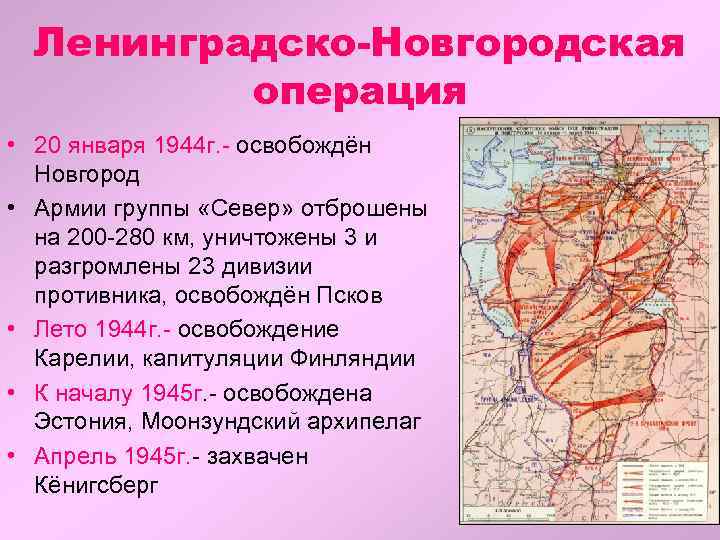 Ленинградско новгородская операция план